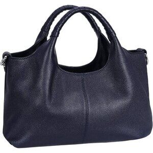 🆕Women Navy Blue Genuine Leather Shoulder Bags Purses Satchel Designer Handbag